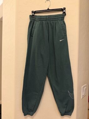 Nike Women's Dark Green Fleece Jogger Pants